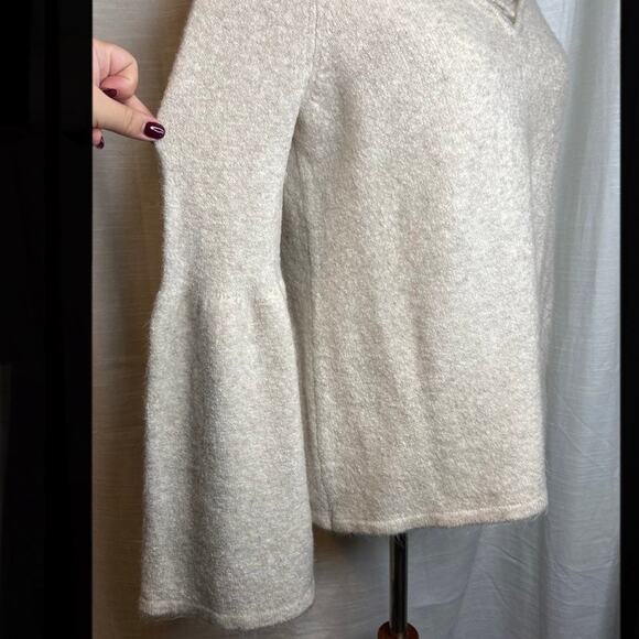 American Eagle Cream Bell Sleeve Sweater (L) - Picture 2 of 4